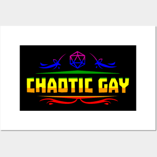 Chaotic Gay Funny Dungeons And Dragons DND Lover Posters and Art